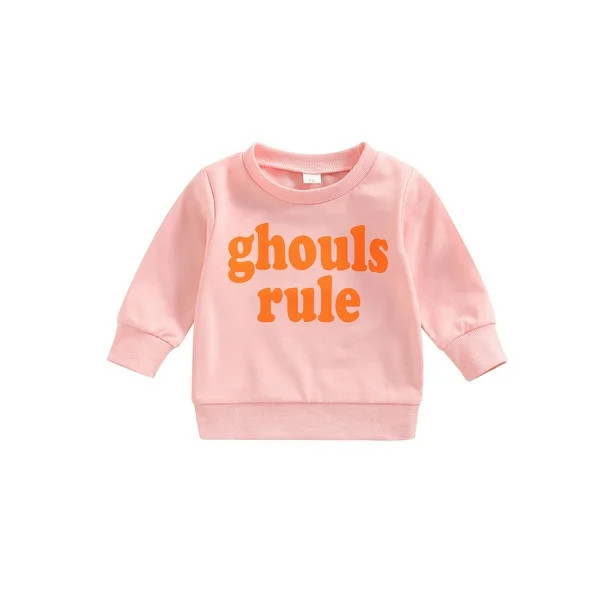 JYYYBF Infant Baby Girl Boy Sweatshirt Halloween Outfits for Toddlers Letter Long Sleeve Sweater ... | Walmart (US)