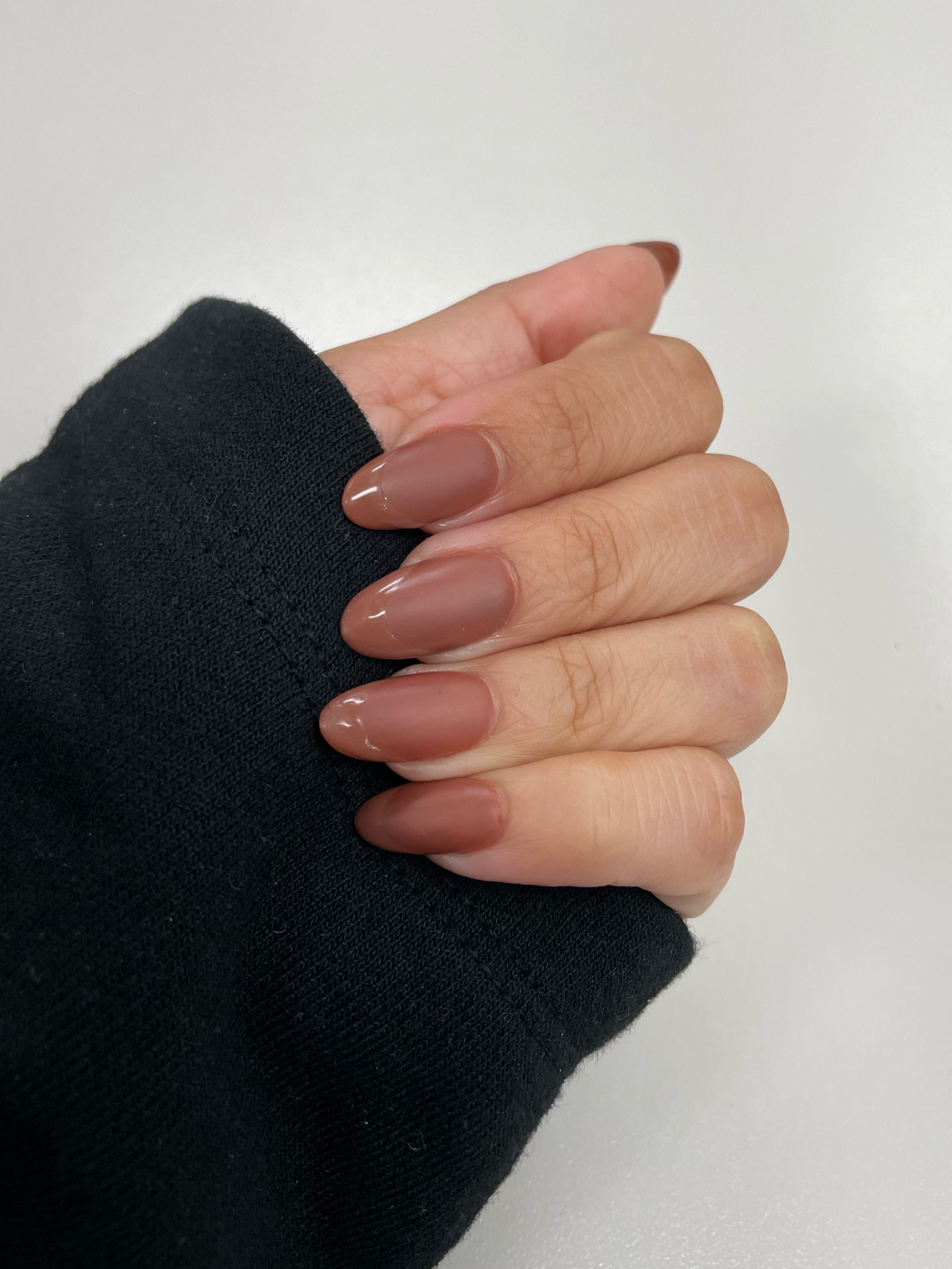 Burgundy matte/clear nail idea 

#LTKunder50 #LTKbeauty #LTKFind