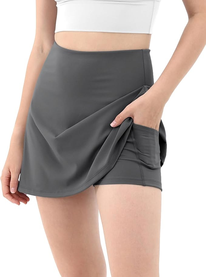 ODODOS Women's Athletic Tennis Skorts with Pockets Built-in Shorts Golf Active Skirts for Sports ... | Amazon (US)