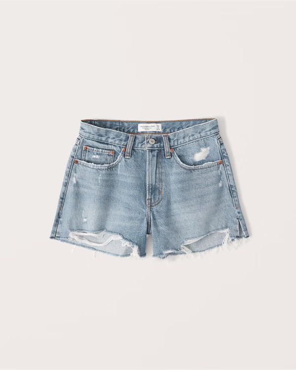 Mid Rise Boyfriend Shorts | Abercrombie & Fitch (US)