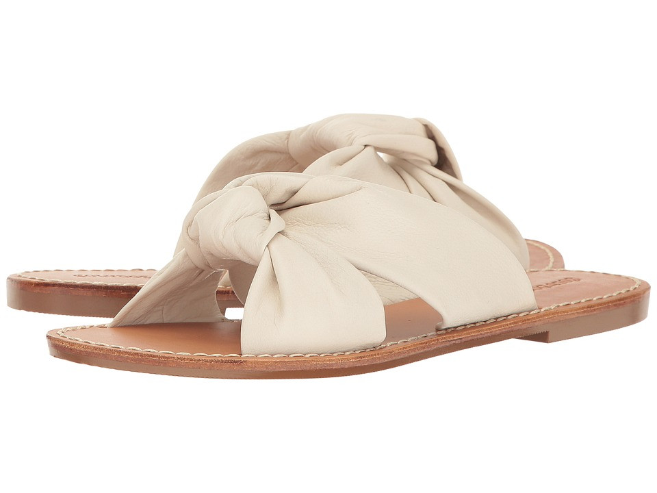 Soludos Knotted Slide Sandal (Ivory) Women's Sandals | Zappos