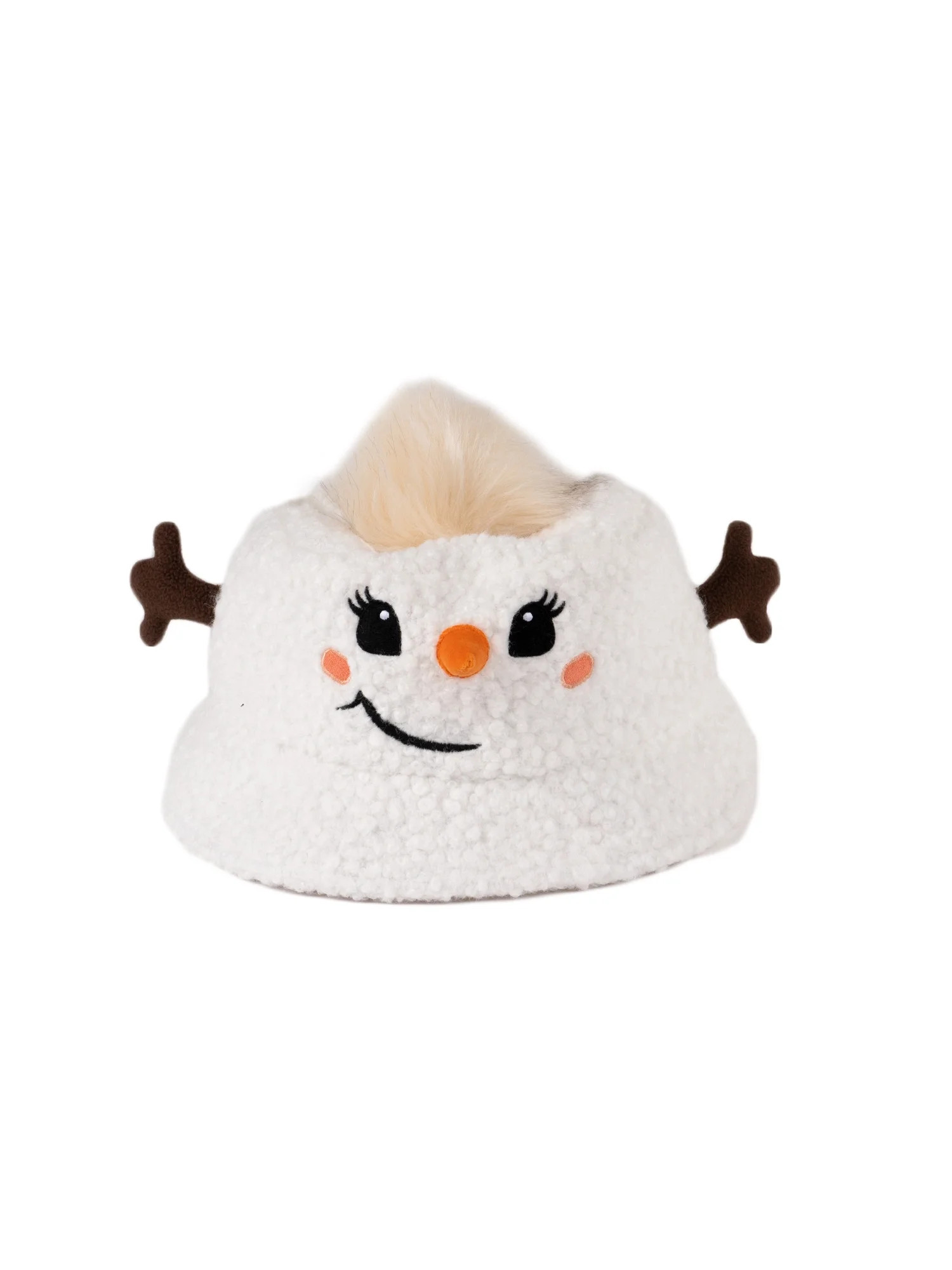 Christmas Snowman Sherpa Fleece Bucket Hat Party Accessory, Unisex, by Holiday Time | Walmart (US)