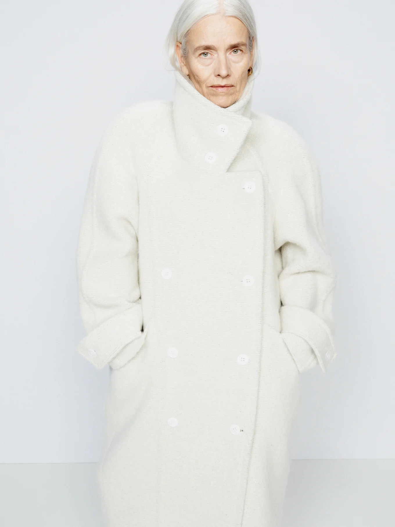 Oversized belted funnel neck blanket coat | Matches (UK)