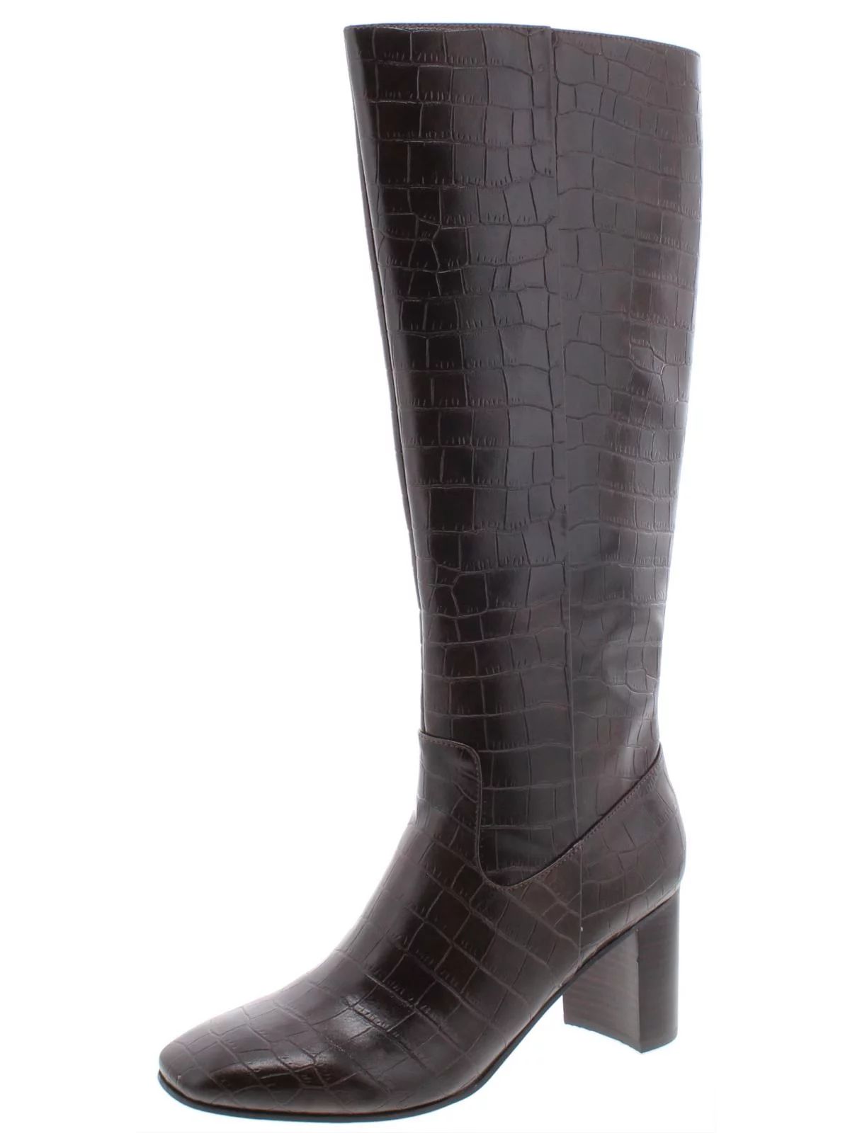 Marc Fisher Womens Revela 3 Faux Leather Knee-High Boots Brown 7.5 Medium (B,M) | Walmart (US)
