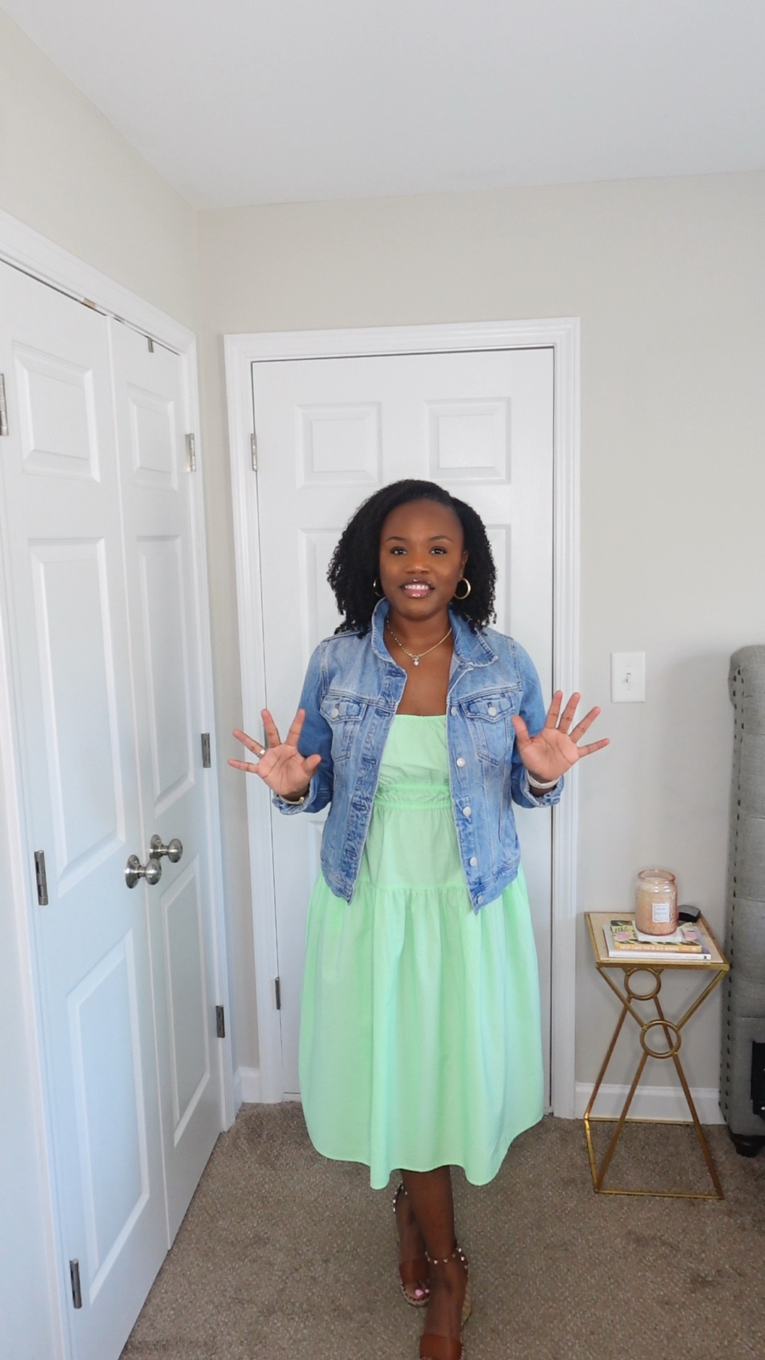 Spring Outfit Inspo 2024: Cute and Affordable Midsize Outfit Idea!
Dress: Target, Universal Threads 
Shoes: Valentino Rockstud Wedges
Jean Jacket: J. Crew
Jewelry: Maxwell, Nordstrom, Kendra Scott, David Yurman
Work tote: Cuyana

#LTKVideo #LTKstyletip #LTKmidsize
