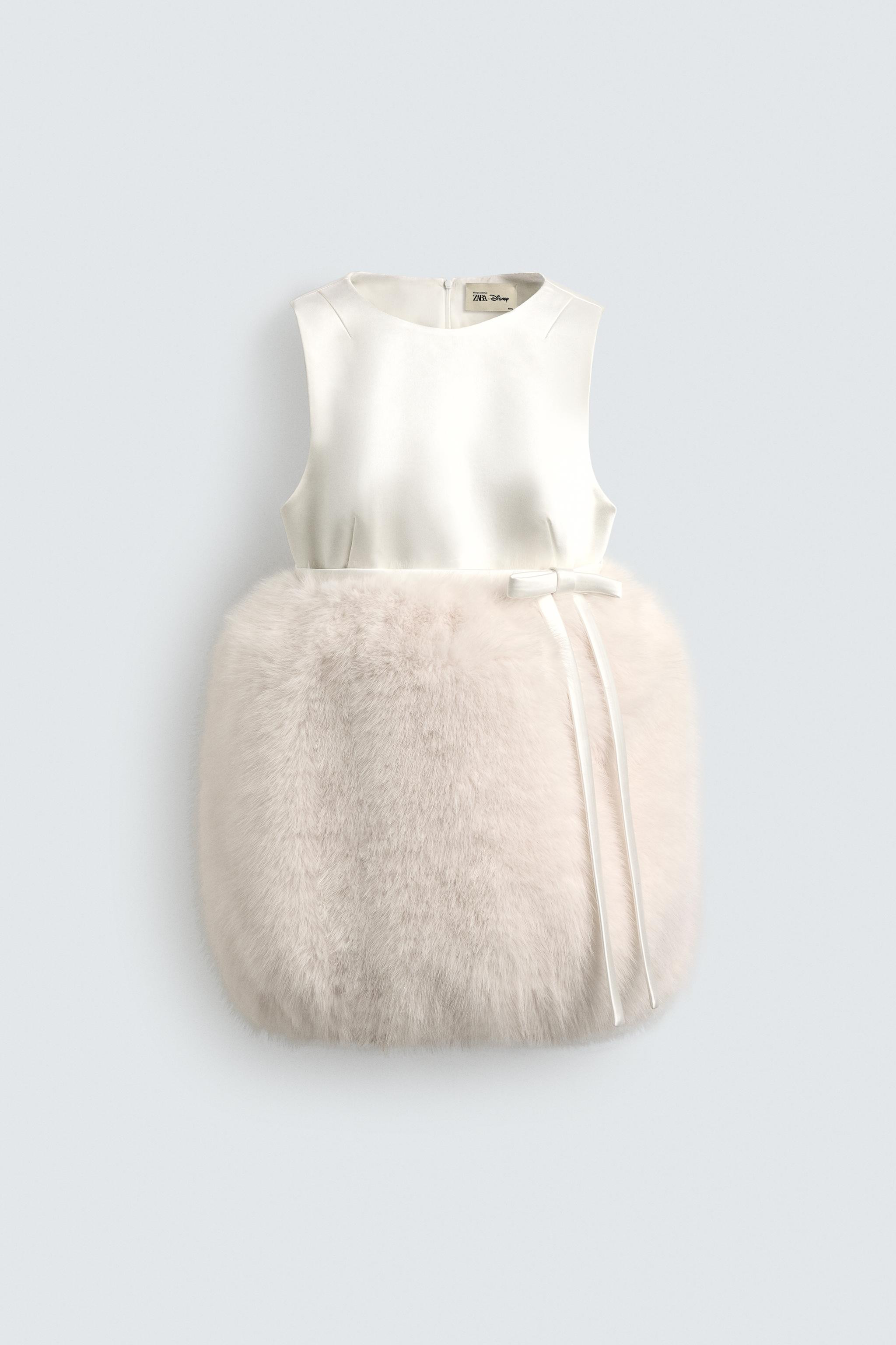 FAUX FUR EFFECT COMBINED MINI DRESS HARRY LAMBERT FOR ZARA X DISNEY | Zara US