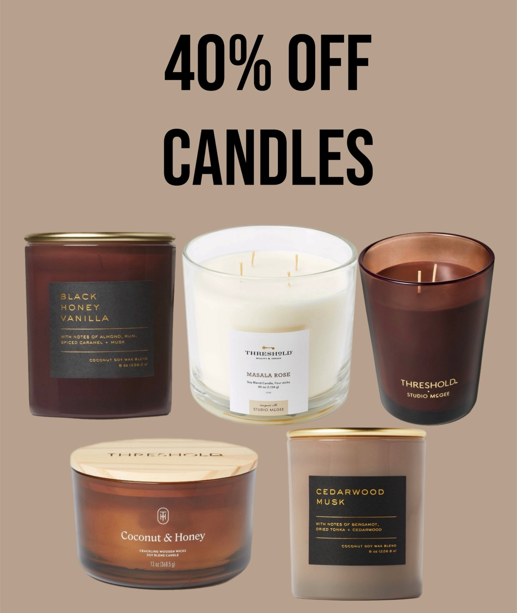 Candles 40% off | on sale |present idea

#LTKselfcare #LTKGiftGuide #LTKSaleAlert