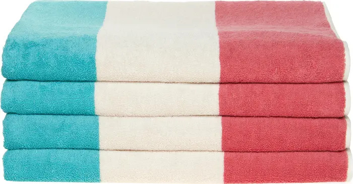 NORDSTROM RACK Wide Stripe 4-Piece Beach Towel Set | Nordstromrack | Nordstrom Rack