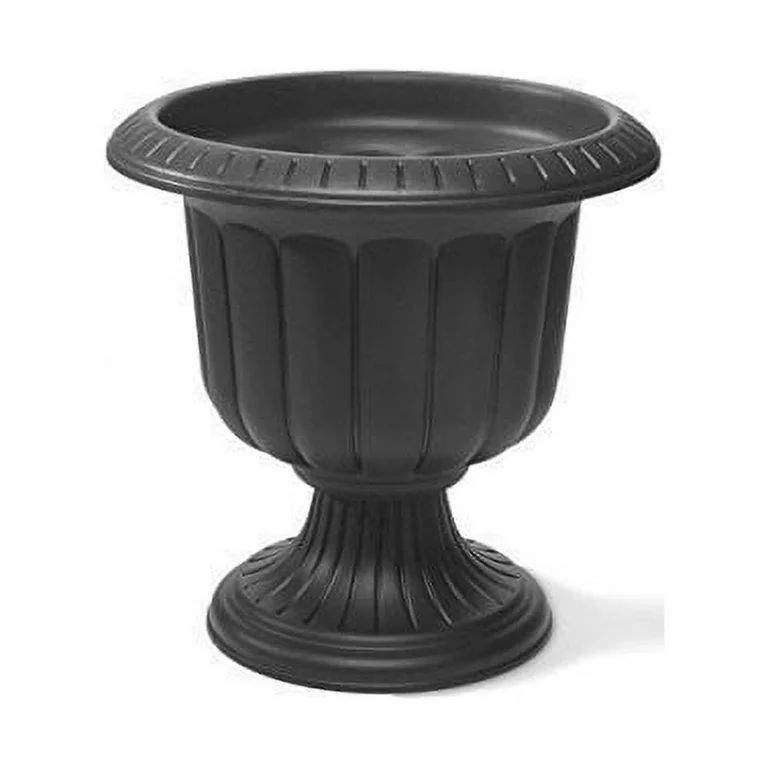 Novelty Outdoor Classic Urn, Flower Planter/Pot, Plastic, Black, 14" (Pack of 1) | Walmart (US)