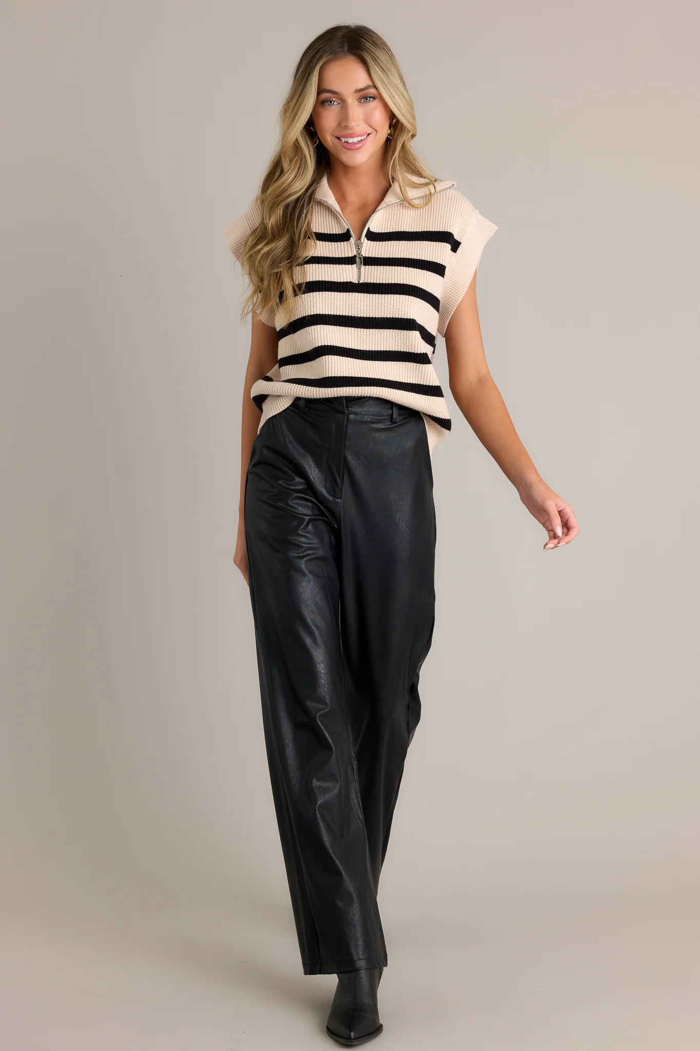 Always Stylish Black Faux Leather Pants | Red Dress