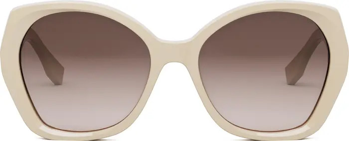 The Fendi Lettering 57mm Gradient Butterfly Sunglasses | Nordstrom