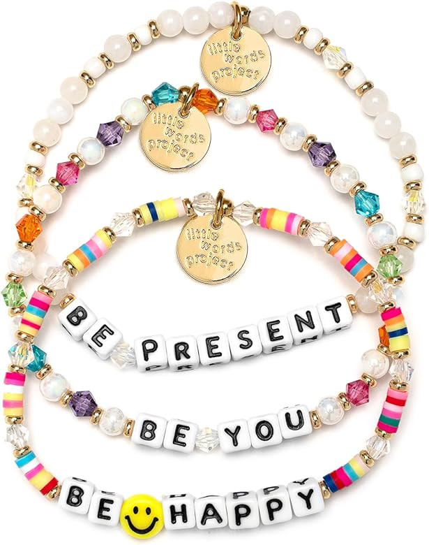 Handcrafted and Uniquely Designed Beaded Bracelets - Stack of 3 Bracelets | Amazon (US)