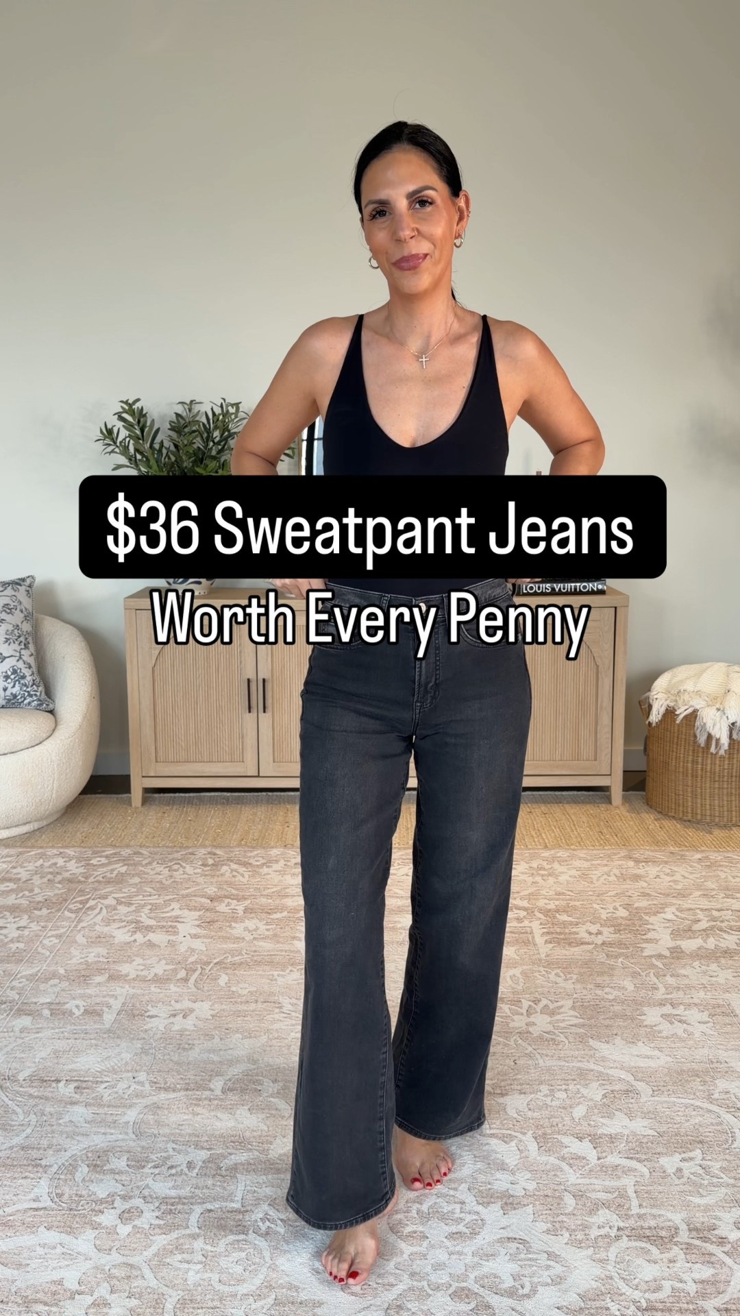 They are selling out and they are so amazing!  Lightweight and insanely comfortable 
The $36 sweatpant denim you have been waiting for! 
Size 27 
Left- regular length 
Right - long 
Sweaters are a small 

#LTKTall #LTKU #LTKSaleAlert