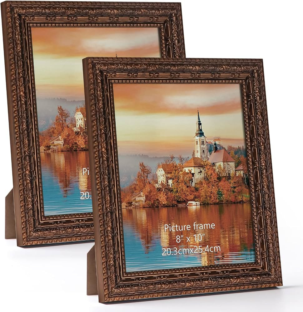 Edenseelake 8x10 Picture Frame Set of 2, Vintage Antique Ornate Photo Frame 8 by 10 for Tabletop ... | Amazon (US)