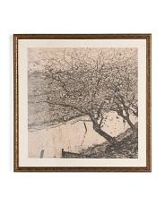 30x30 Tree Sketch With Matte And Glass Wall Art | TJ Maxx