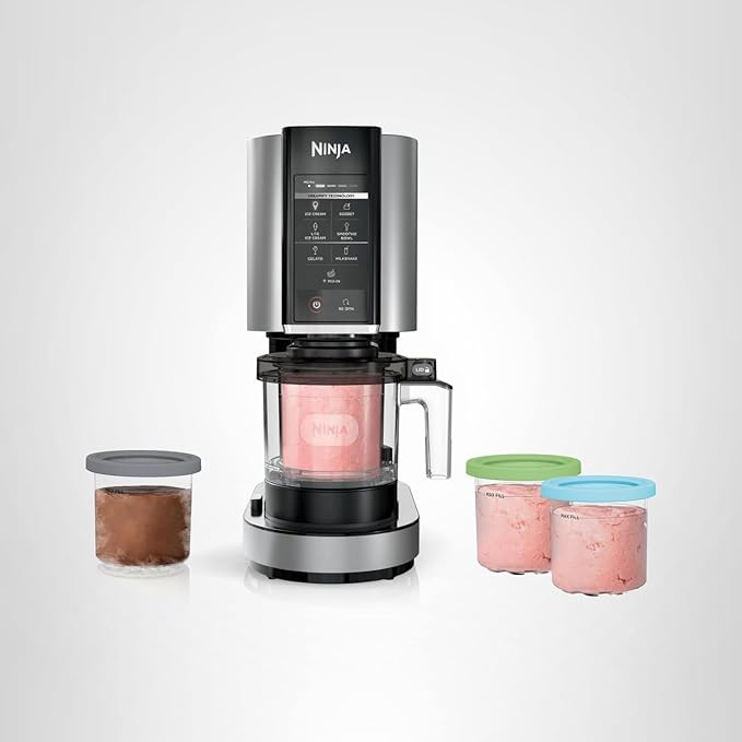Ninja CREAMi | Ice Cream Maker Bundle | Includes (4)16 oz. Tubs for Gelato, Mix-ins, Milkshakes, ... | Amazon (US)