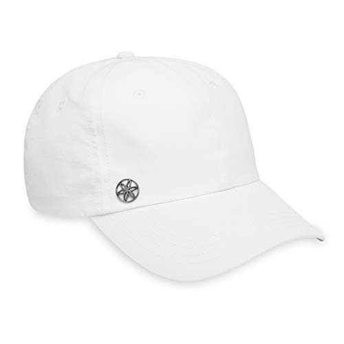 Gaiam Women's Running Hat - Classic Fitness White Sun Cap, Trendy Runners' Hat with Ponytail Hole, Quick-Dry & Moisture-Wicking Sweatband, Cooling Girls' Baseball Cap for Summer - White | Amazon (US)