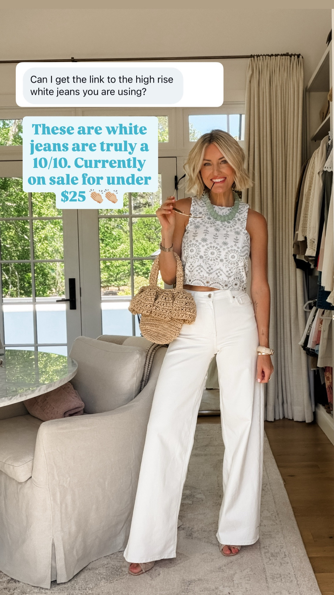 The best wide leg jeans, and they’re from Target! 👏🏼 Truly a closet staple you will pull for so many times! And, they’re on sale! Wearing 0 in top & 4 in the jeans!

Loverly Grey, white jeans, Target, Loft, spring outfit, summer outfit 

#LTKSeasonal