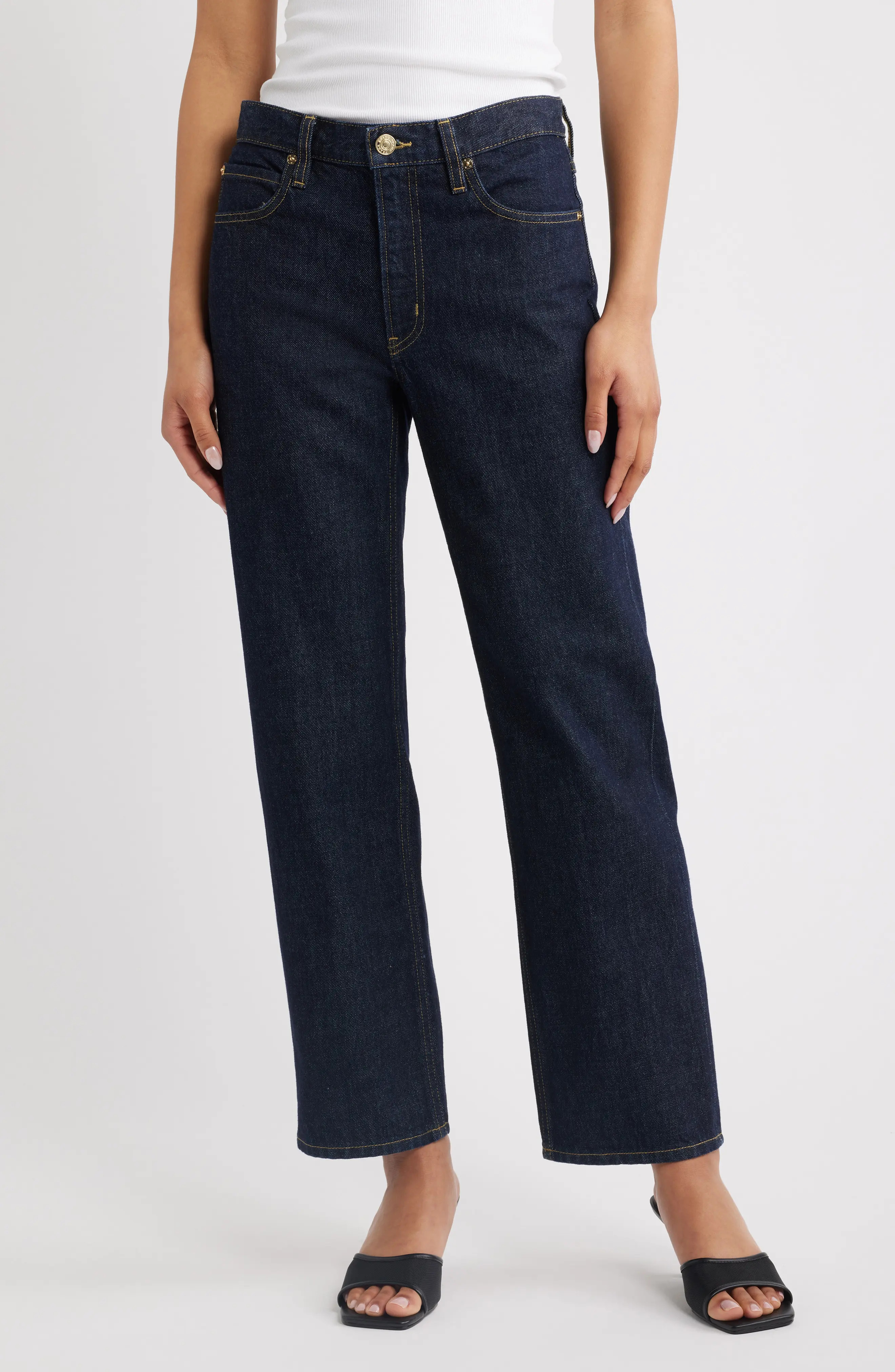 FRAME The Hang Ankle Straight Leg Jeans (Women) | Nordstrom | Nordstrom