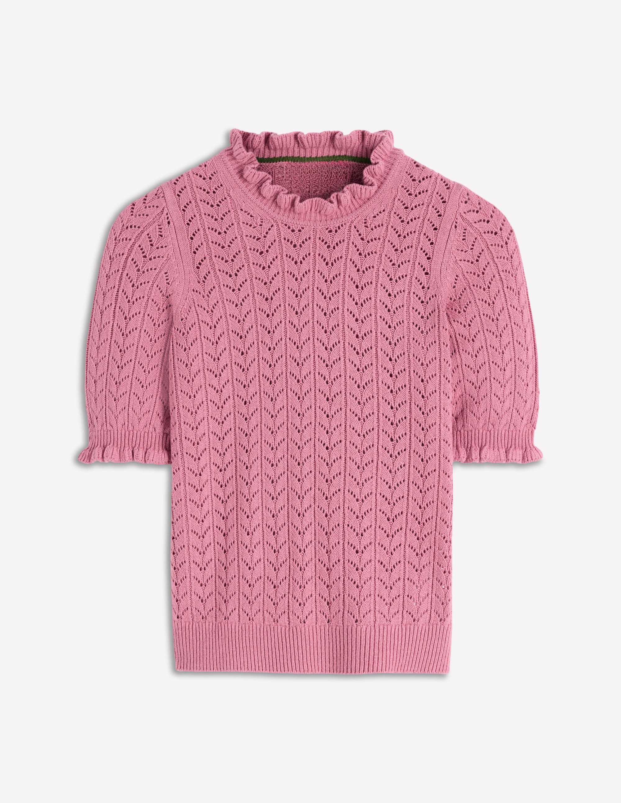Eloise Frill T-Shirt-Spring Blossom Pink | Boden UK