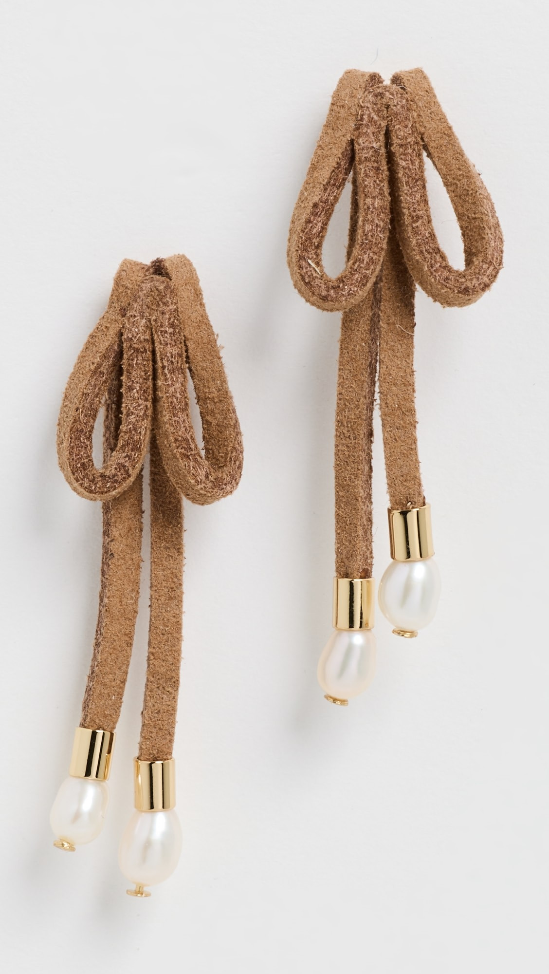Faux Suede Bow Earrings | Shopbop