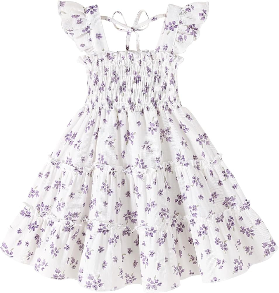 YOUNGER TREE Toddler Girl Dress Kids Sleeveless Ruffle Dresses for Girls Summer Outfits Beach Sun... | Amazon (US)