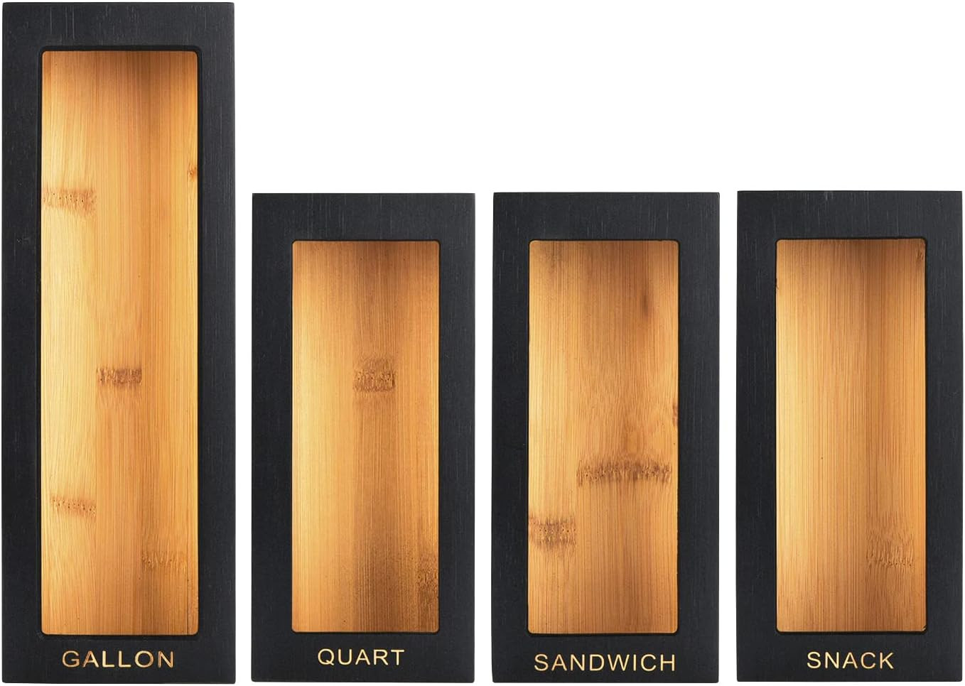 Cozee Bay Bamboo Bag Storage Organizer for Kitchen Drawer, Baggie organizer, Compatible with Gallon, | Amazon (US)