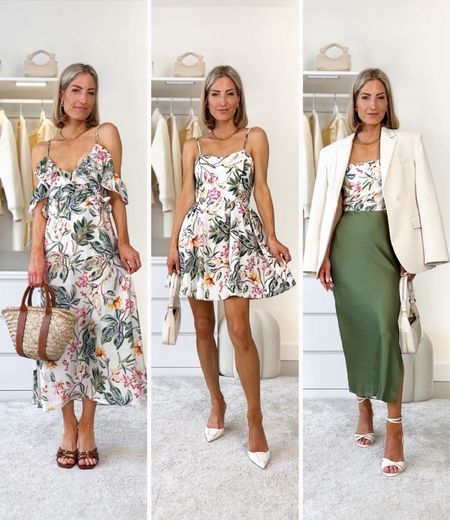 3 spring to summer date or occassionwear outtits 😍 Wearing the dresses in xs, green satin midi skirt runs large imo, xs was too big. Floral top in s but could’ve worn xs. 

‼️Don’t forget to tap 🖤 to add this post to your favorites folder below and come back later to shop

Make sure to check out the size reviews/guides to pick the right size



#LTKeurope #LTKsummer #LTKspring