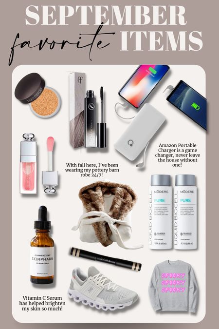 September favorites 
Must have 
Beauty 
Makeup 
Skincare 
Robe 
Gloss 
Amazon 
 

#LTKstyletip #LTKunder100 #LTKunder50