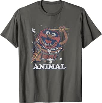 Disney The Muppets Vintage Animal Wild Drummer Bust Through T-Shirt | Amazon (US)