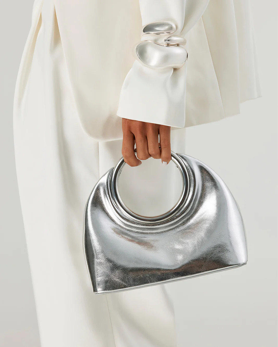 MONROE HANDLE BAG - SILVER METALLIC - Handbags - Billini | Billini AU