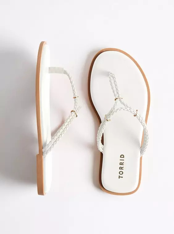Woven Flip Flop (WW) in Red | Torrid (US & Canada)