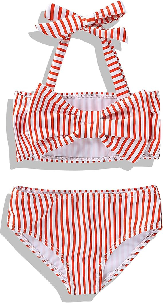 NZRVAWS Toddler Baby Girls Swimsuit Cute Bathing Suit Two Piece Summer Bikini Infant Swimwear Clo... | Amazon (US)