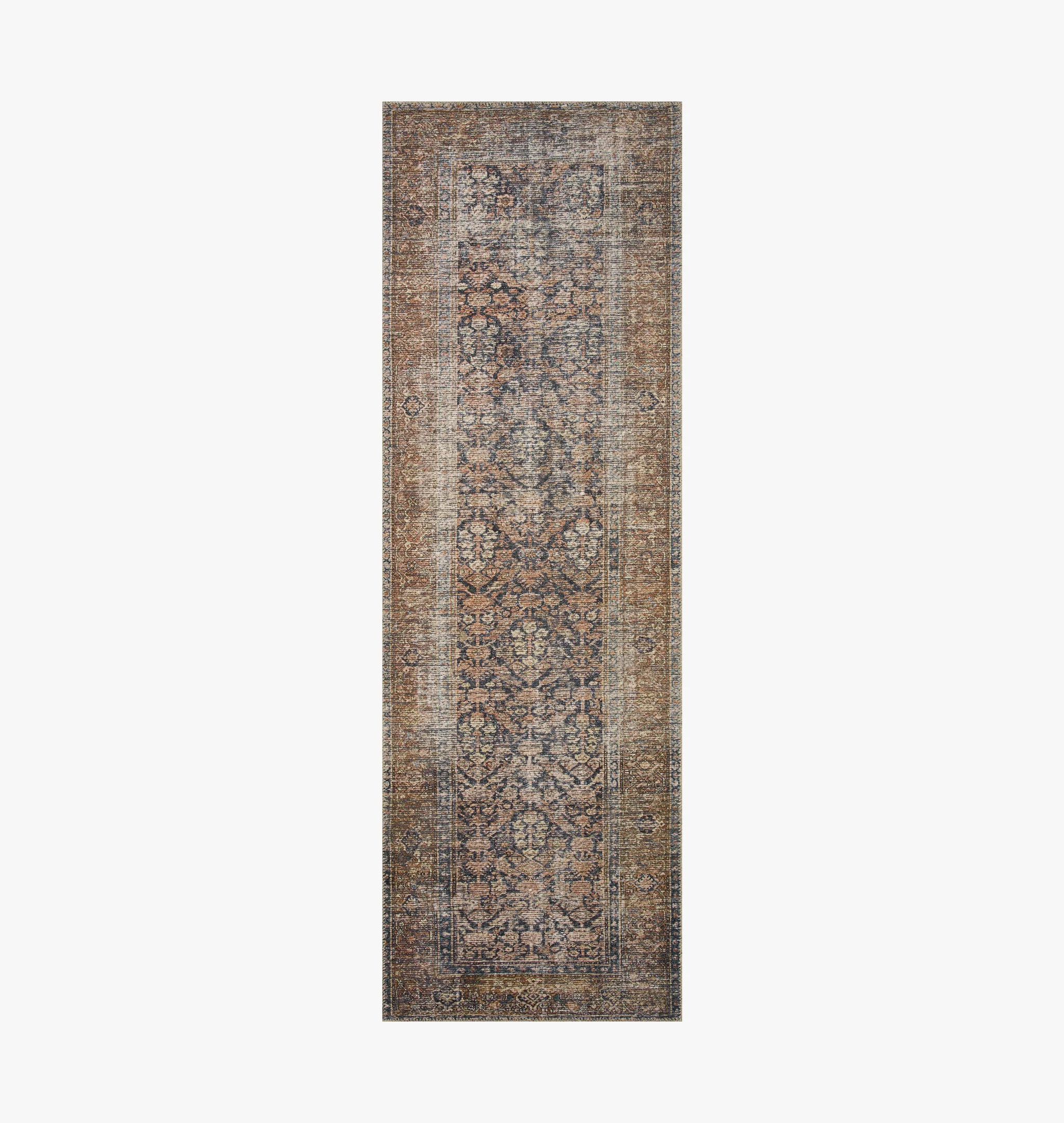 Billie BIL-01 Ink / Salmon Area Rug | Amber Interiors