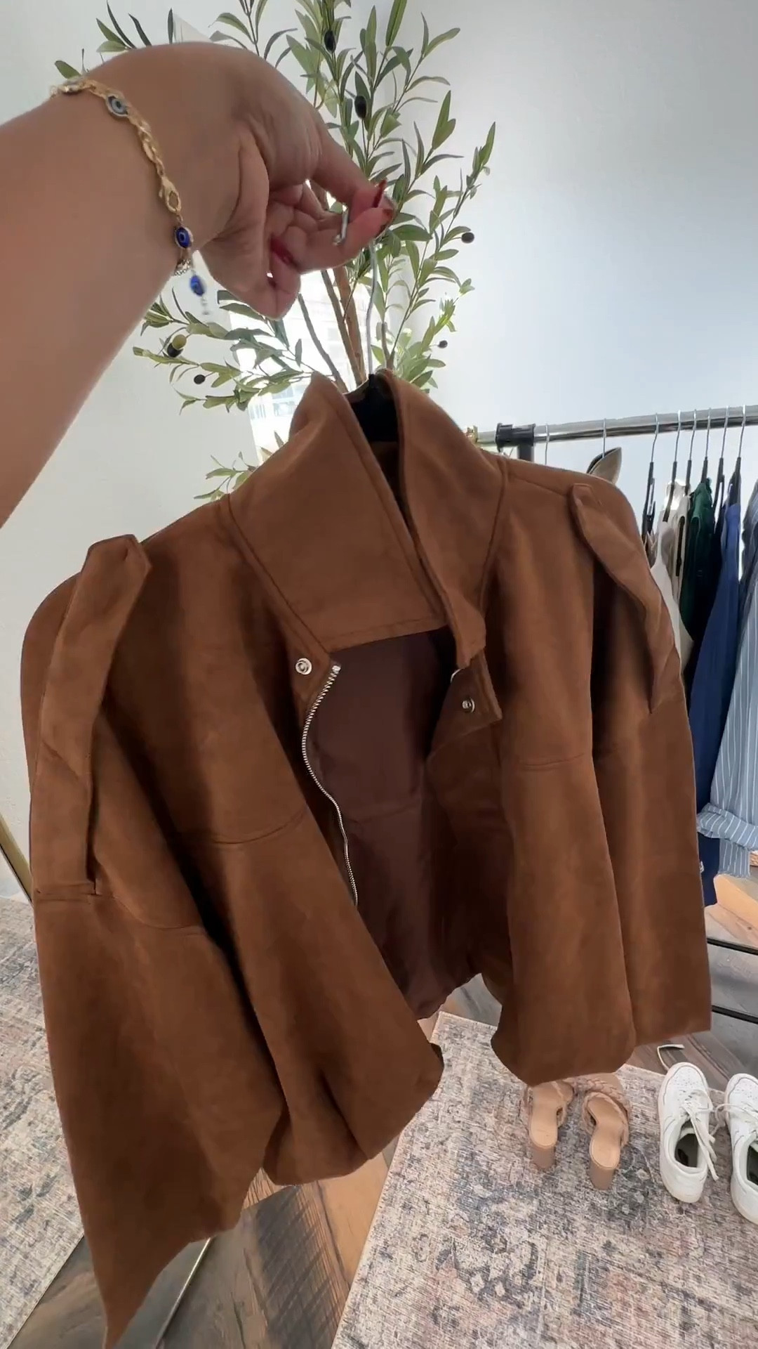 Viral suede military jacket 