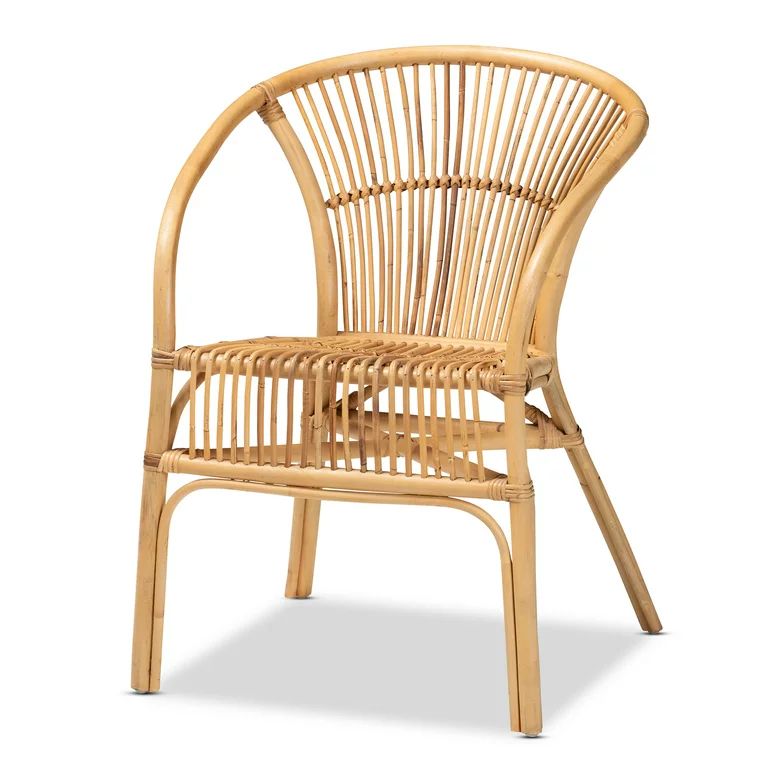 Baxton Studio Murai Modern Bohemian Natural Brown Rattan Dining Chair | Walmart (US)