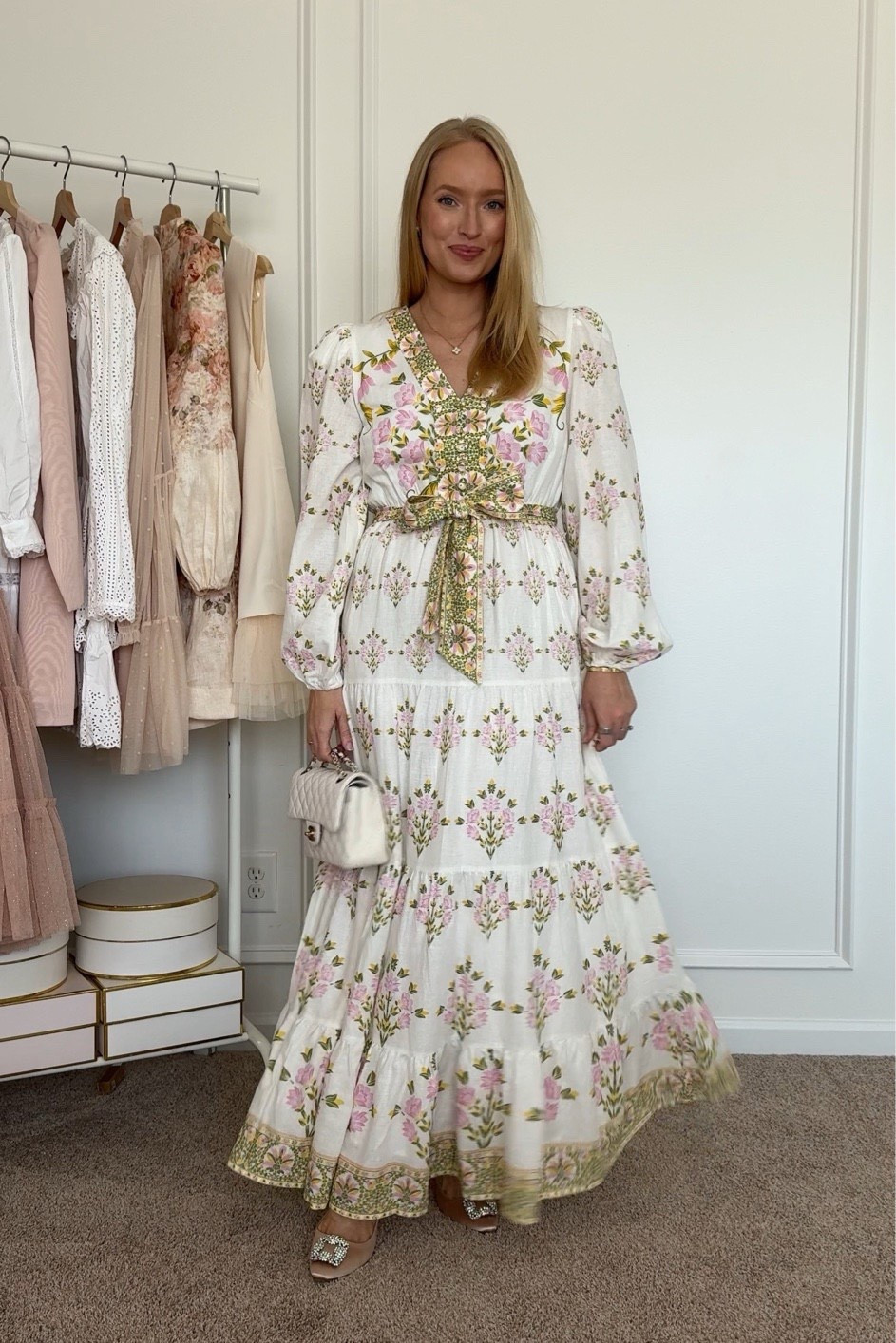 This gorgeous dress is back in new colors! So pretty for a chilly Easter dress, baby shower dress, etc! It’s bump friendly I wore it during pregnancy last year 

There’s also a matching little girl option too! 
