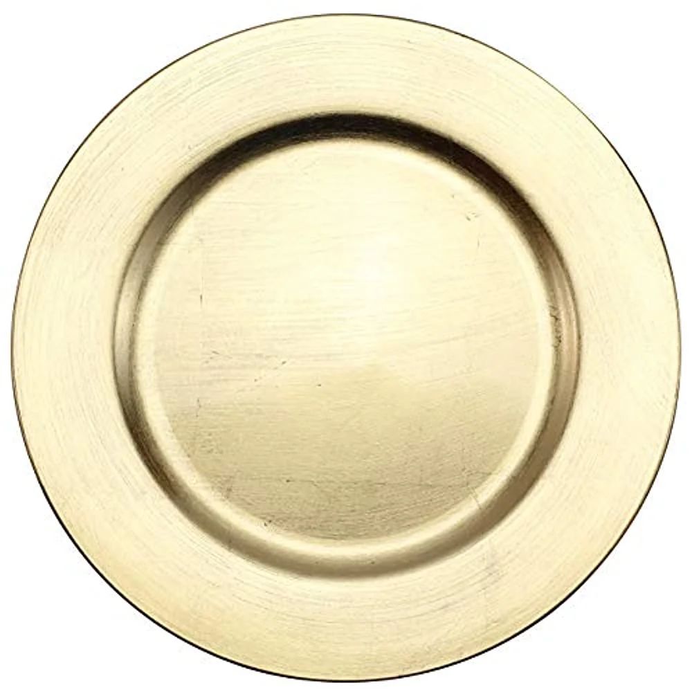 6 Count 13” Gold Round Charger Plate by Celebrate It - Table Setting for Weddings, Birthdays, E... | Walmart (US)