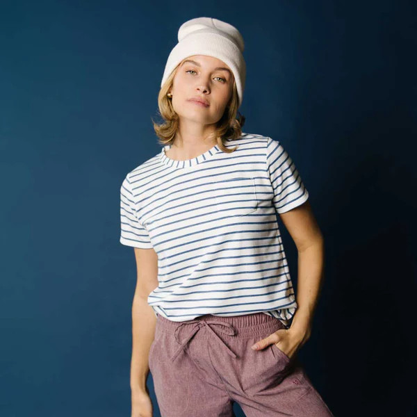 Basic Tee, Indigo Ivory | Albion Fit