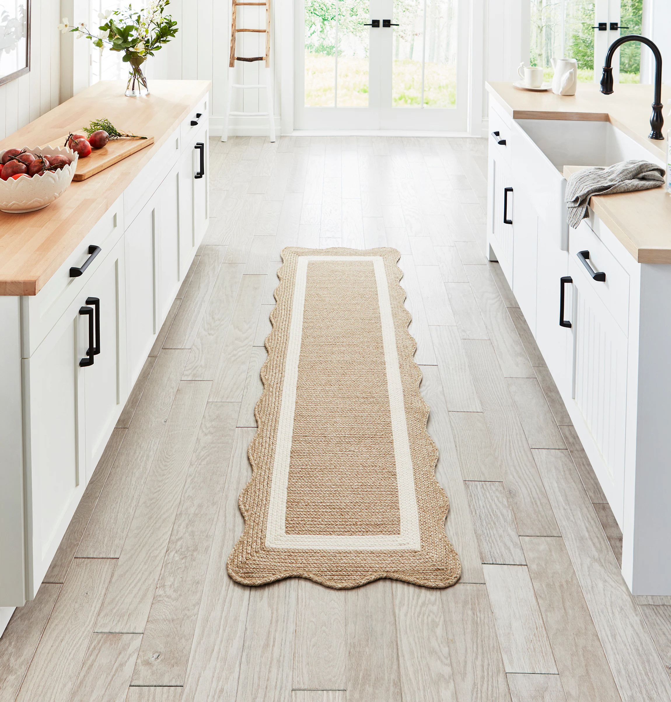 allen + roth Wavy Wheat 2 x 7 (ft) Braided Polypropylene Natural Ivory Rectangular Indoor Professionally Clean Only Runner rug in Brown | 33076 | Lowe's