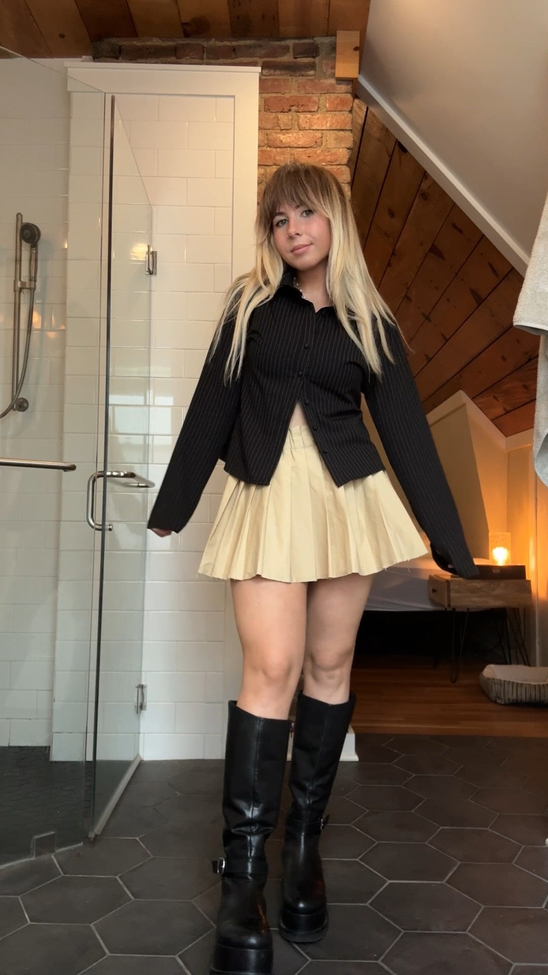 Wear these boots on repeat. Whole fit was comfy and I felt so cute in this hot/cool weather we have been having. #neutralstyle #springoutfit 

#LTKSummerEdit #LTKPetite