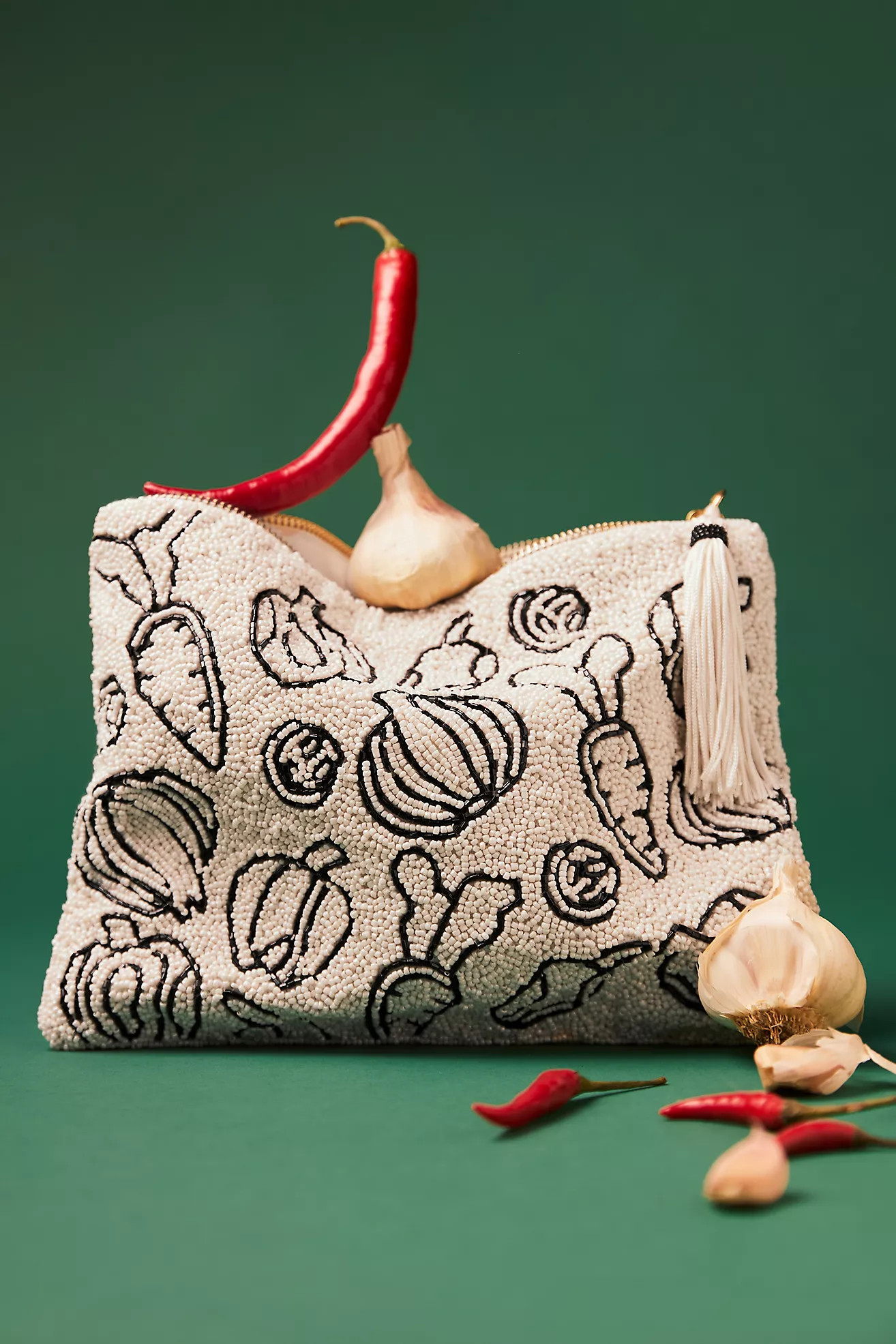 Beaded Flat Pouch: Farm Life Edition | Anthropologie (US)