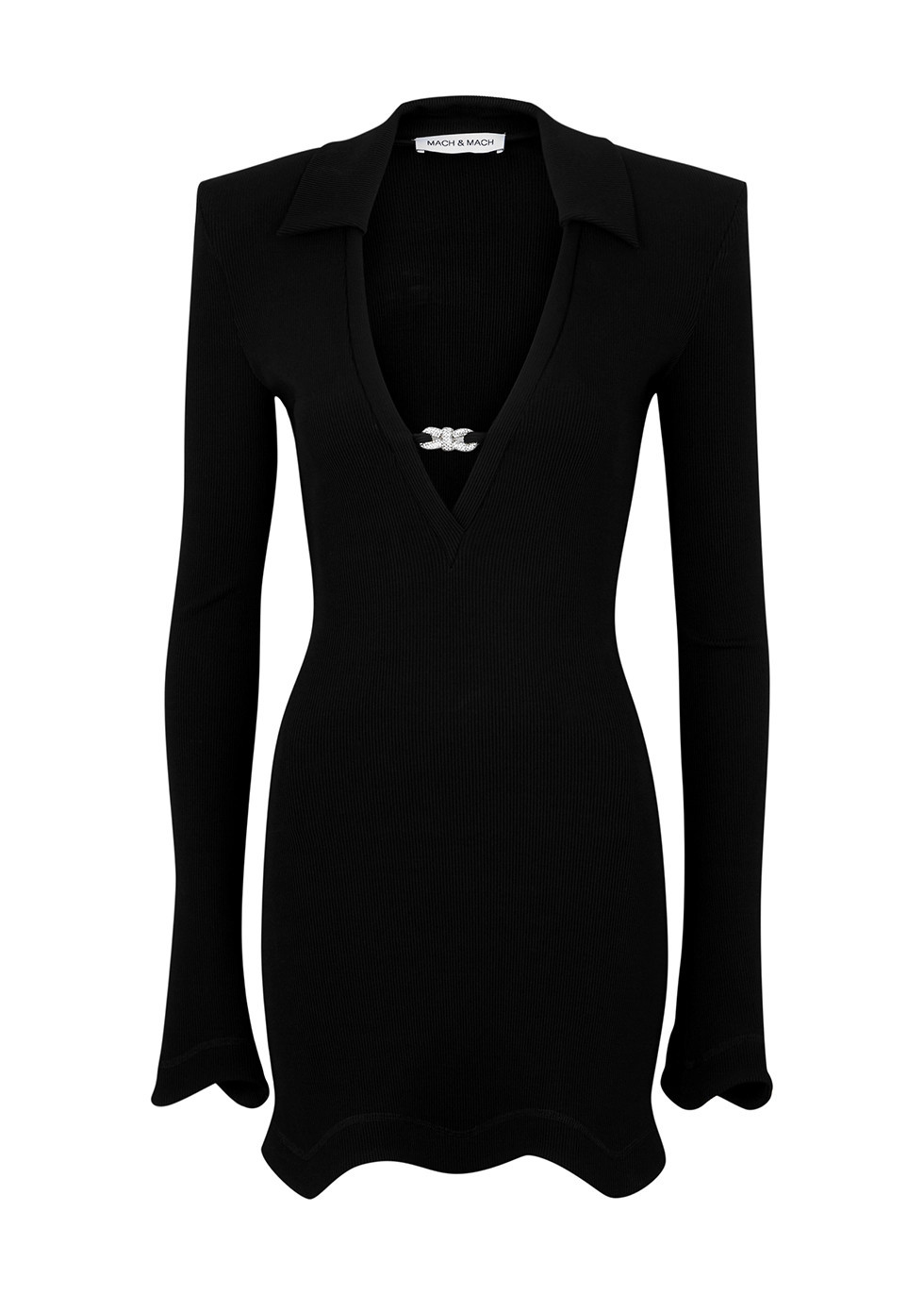 Black embellished stretch-jersey mini dress | Harvey Nichols (Global)