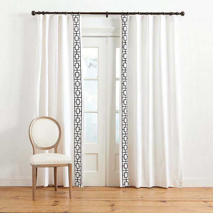 Embroidered Square Trellis Panels - Set of 2 | Ballard Designs | Ballard Designs, Inc.