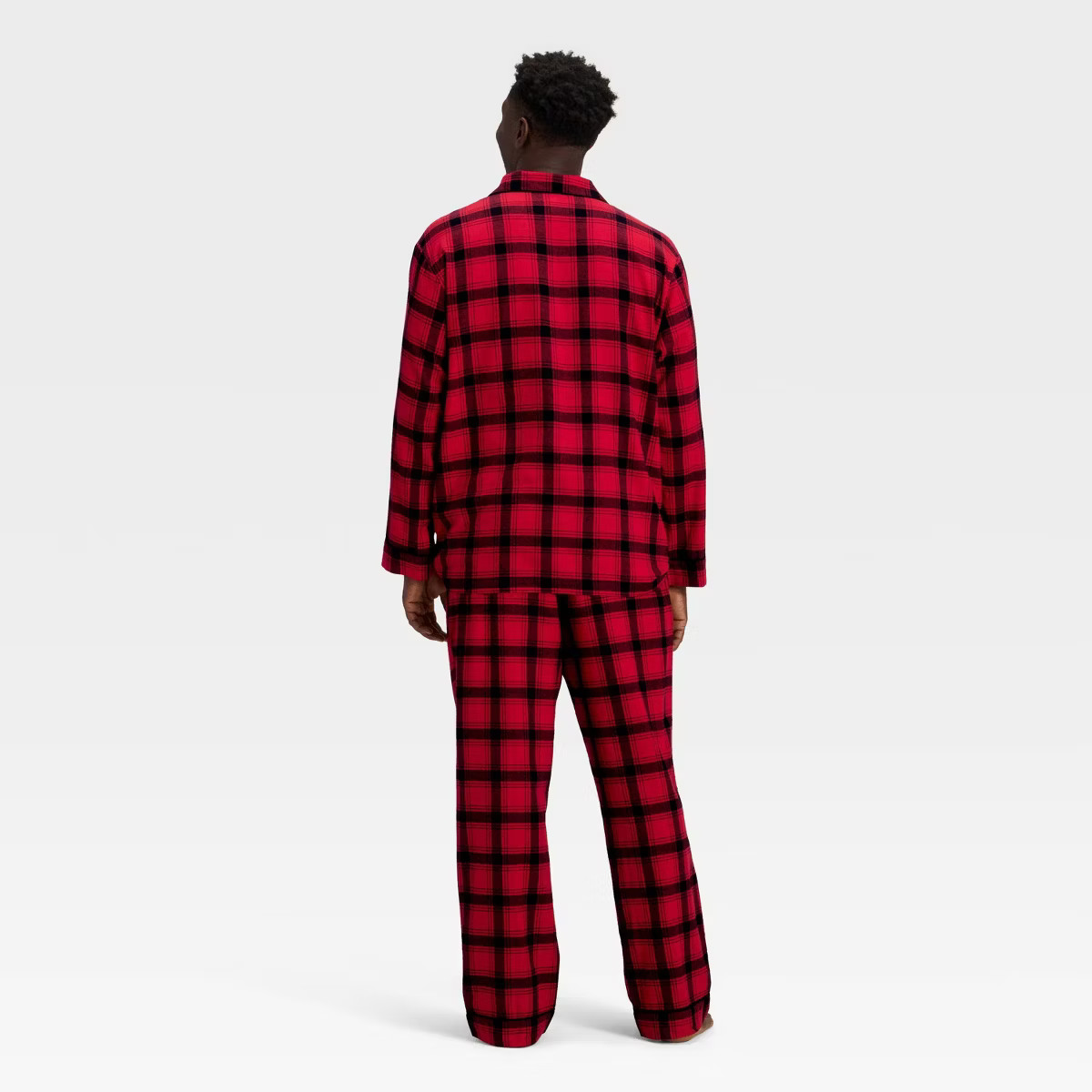 Men's Plaid Flannel Long Sleeve Shirt and Pants Holiday Matching Family Pajama Set - Wondershop... | Target
