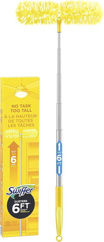 Swiffer Ceiling Fan Duster Super Extender Handle Starter Kit, 6 Heavy Duty Refills | Amazon (US)