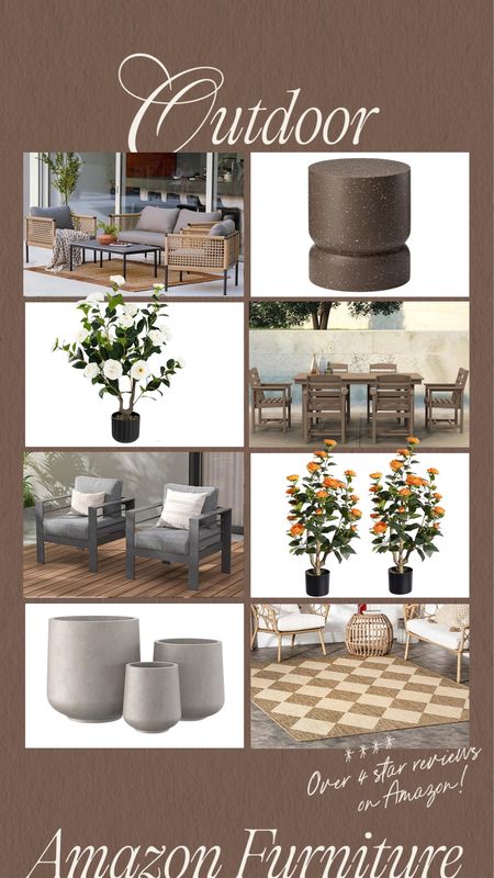 Outdoor furniture and decor that I’m loving from Amazon🤎 #amazon #outdoor #furniture 

#LTKsalealert #LTKSeasonal #LTKhome