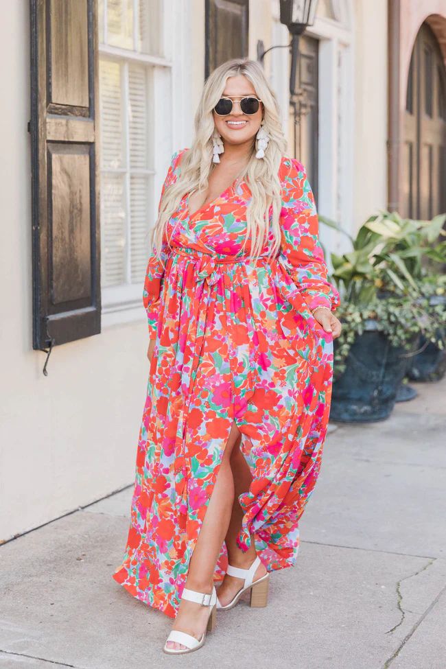 My Dearest Darling Watercolor Floral Maxi Dress | The Pink Lily Boutique