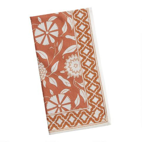 Screen Printed Cotton Blend Napkin Set of 4 | World Market