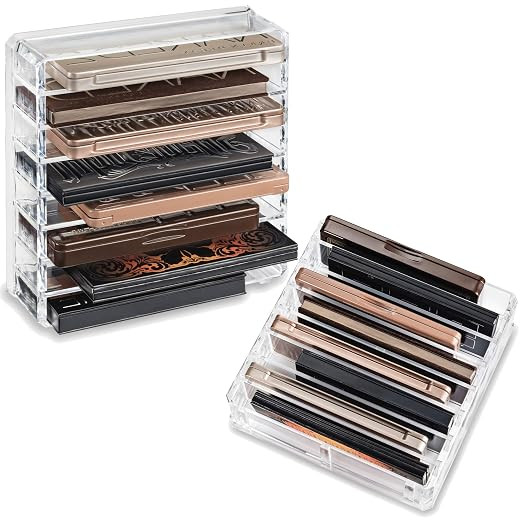 byAlegory Acrylic Medium Eyeshadow Palette Makeup Organizer W/ Removable Dividers Designed To Sta... | Amazon (US)